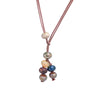 Earthy Knotted Glass Beads Lariat Necklace
