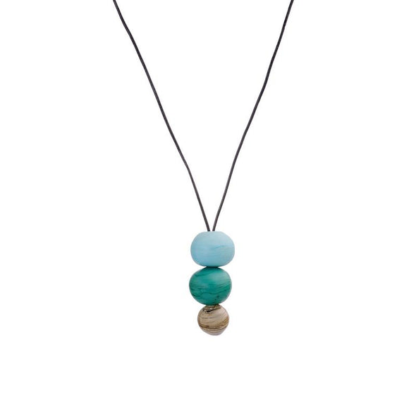 Zen Trio of Glass Beads Necklace
