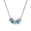 Flat Glass Beads Cluster Necklace