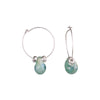 double helix green earrings with beads