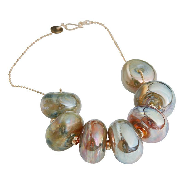 Oversized Glass Beads Statement Necklace