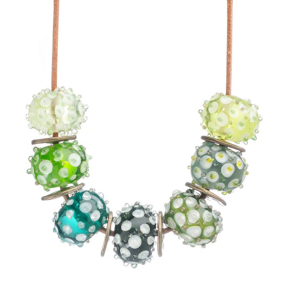 Dotted Glass Beads Necklace